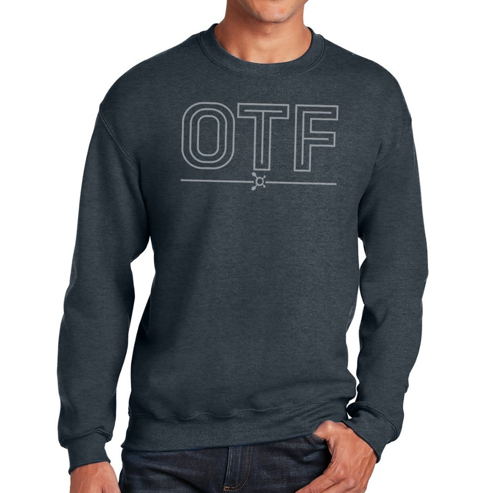 Orangetheory dark heather crewneck sweatshirt OTF